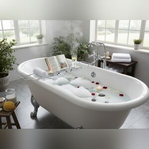 Stainless Steel Chrome Polished Bathtub Tray Caddy, New in Box